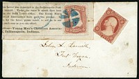 Union YMCA paid postage in lieu of old stamp on cover