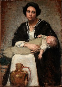 Mother and Sleeping Baby by Alice Pike Barney, born Cincinnati, OH 1857-died Los Angeles, CA 1931