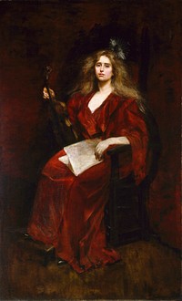 Natalie with Violin by Alice Pike Barney, born Cincinnati, OH 1857-died Los Angeles, CA 1931