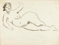 Reclining Female Nude by Carl Newman