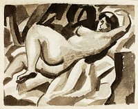 Reclining Female Nude by Carl Newman