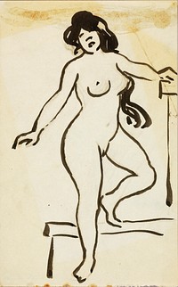 Female Nude, Standing by Carl Newman