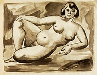 Reclining Female Nude by Carl Newman