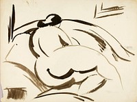 Female Nude, Reclining by Carl Newman