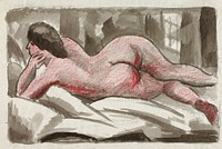 Reclining Female Nude by Carl Newman