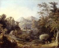 Landscape with Farm and Mountains by Charles Codman