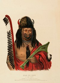 KISH-KE-KOSH. A FOX BRAVE, from History of the Indian Tribes of North America