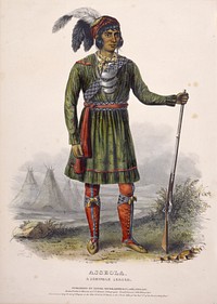 ASSEOLA, A SEMINOLE LEADER., from History of the Indian Tribes of North America