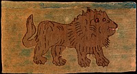 Hooked Rug with Lion