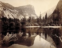 Mirror Lake and Reflections, Yosemite Valley, Mariposa County, California