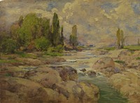 The Normal Rock Creek by William Henry Holmes, born Cadiz, OH 1846-died Royal Oak, MI 1933