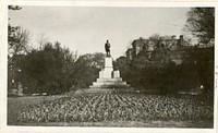 Trees and Flowers in front of David G. Farragut Statue