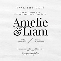 Wedding RSVP Instagram post template, editable text vector