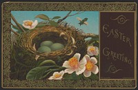 Easter greeting (1884). Original from the Library of Congress.