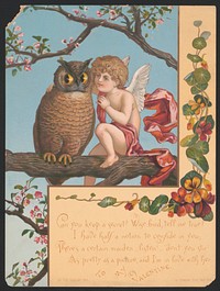 Can you keep a secret? Wise bird, tell me true? (1884). Original from the Library of Congress.