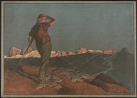 Letztes leuchten Coucher de soleil ; Setting sun (1890-1910). Original from the Library of Congress.