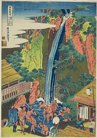 Katsushika Hokusai (1760-1849) A Journey to the Waterfalls in All the Provinces: Pilgrims at Roben Waterfallince