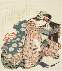 Hokusai's Young woman reading “The Pillow Book (makura no soshi)”. Original from The Art Institute of Chicago.