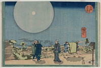 New Yoshiwara (Shin Yoshiwara), from the series Famous Places in the Eastern Capital (early 1830s) print in high resolution by Utagawa Kuniyoshi. Original from the Cleveland Museum of Art. 