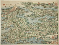 Hokusai's Map Of The Tokaido Road 1818. Original from The Art Institute of Chicago.