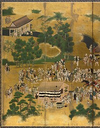 Horse Race at the Kamo Shrine, 1615-50. Original from The Cleveland Museum of Art.