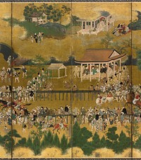 Horse Race at the Kamo Shrine, 1615-50. Original from The Cleveland Museum of Art.