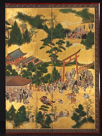 Horse Race at the Kamo Shrine, 1615-50. Original from The Cleveland Museum of Art.