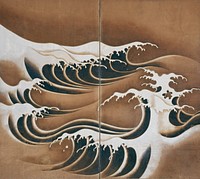 Foaming Waves during 17th&ndash;19th century painting in high resolution.  Original from the Minneapolis Institute of Art.