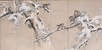 Monkeys in Pine Trees (1853) painting in high resolution by Kishi Renzan. Original from the Minneapolis Institute of Art.