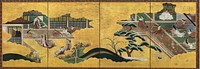 The "Jeweled Chaplet" and "Typhoon" Chapters from the Tale of Genji during late 18th–early 19th century painting in high resolution.  Original from the Minneapolis Institute of Art.