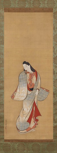 Standing Beauty during 18th century painting in high resolution by Hishikawa Moronobu.  Original from the Minneapolis Institute of Art.