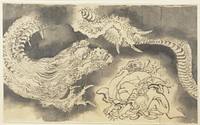 Dragon during 19th century  in high resolution by Katsushika Hokusai. Original from The Minneapolis Institute of Art. Original from the Minneapolis Institute of Art.