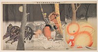 Ground Attack at Weihaiwei (1895) print in high resolution by Kobayashi Kiyochika. Original from the Saint Louis Art Museum. 