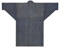 Short dark blue-ground fisherman's festival coat (donza) made on Awaji Island during late 19th–early 20th century clothing in high resolution. Original from the Minneapolis Institute of Art.