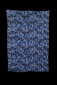 Fragment with bamboo pattern during 19th century textile in high resolution.  Original from the Minneapolis Institute of Art.