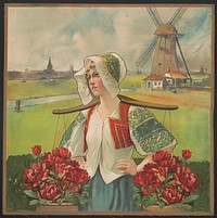 Dutch flower seller Original from the Library of Congress.