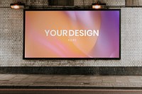 Billboard mockup psd, advertisement on the street of London