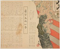 Canopy for viewing cherry blossoms (ca. 1820) print in high resolution by Nakamura Nagaharu.  Original from The Minneapolis Institute of Art.