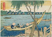 Line-fishing in the Miyato River (ca.1833) in high resolution by Katsushika Hokusai. Original from The Minneapolis Institute of Art.