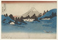 Reflection in Lake Misaka, Kai Province (1830–1833) in high resolution by Katsushika Hokusai. Original from The Minneapolis Institute of Art.