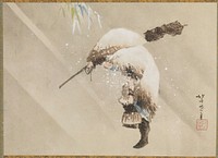 Fisherman Carrying His Net in the Snow (ca.1821) in high resolution by Katsushika Hokusai. Original from The Minneapolis Institute of Art. Original from the Minneapolis Institute of Art.