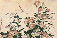 Bellflower and Dragonfly (ca.1833–1834) in high resolution by Katsushika Hokusai. Original from The Minneapolis Institute of Art.