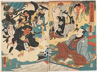 The Miracle of Famous Paintings by Ukiyo Matahei (1853) print in high resolution by Utagawa Kuniyoshi.  Original from the Minneapolis Institute of Art.
