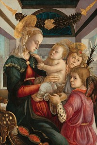 Sandro Botticelli's Madonna and Child with Angels (1465&ndash;1470). 