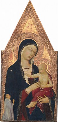 Madonna and Child with Donor (1325–1330) by Lippo Memmi.  