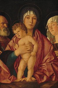 Madonna and Child with Saints (ca. 1490&ndash;1500) by Anonymous Artist & Giovanni Bellini.  