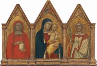 Madonna and Child with the Blessing Christ, and Saints Mary Magdalene and Catherine of Alexandria with Angels (ca. 1340) by Pietro Lorenzetti.  