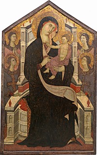 Madonna and Child with Four Angels (ca. 1290) by Master of Città di Castello. 