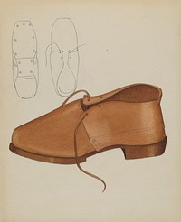 Man's Shoe (c. 1936) by Marie Mitchell.  