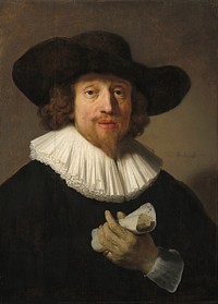 Man with a Sheet of Music (1633) by Rembrandt van Rijn.  